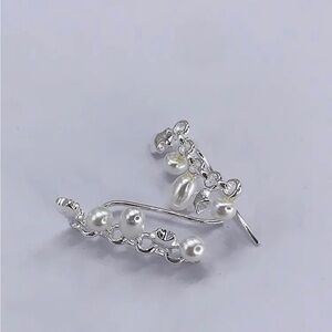 TOUS Vermeil Spanish Pearl Gold Pills muy grande Hoops Earrings wired together